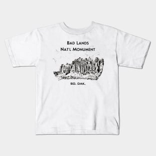 1940 Badlands National Monument Kids T-Shirt